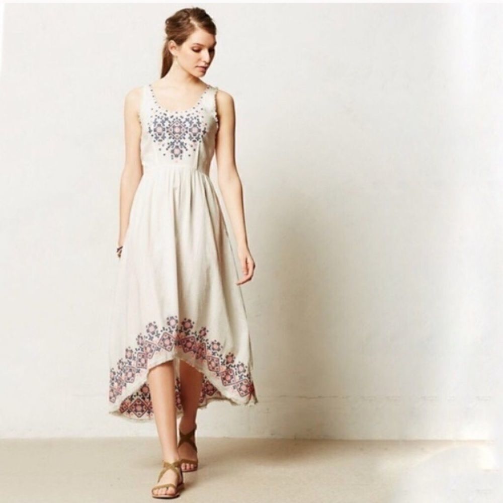 Anthro Holding Horses Cissie Embroidered dress